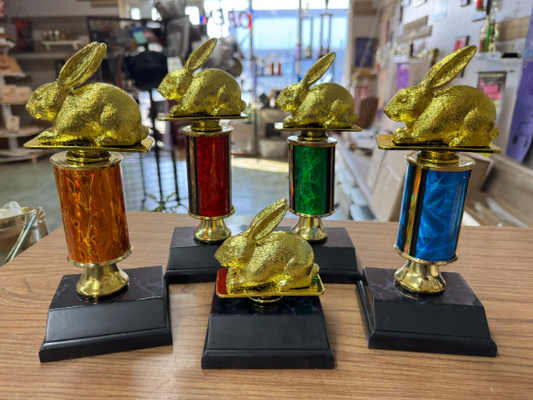 Rabbit Show Trophy, 4H Rabbit, Easter Bunny, Egg Hunt, County Fair Trophy, Custom Rabbit Award, Easter Prize