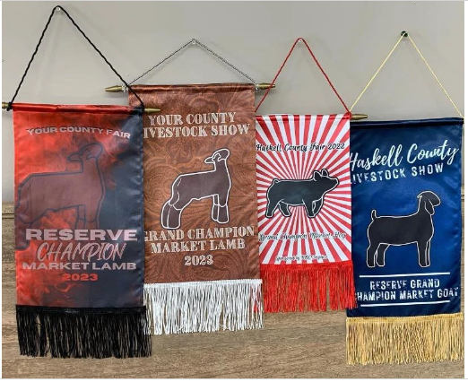 Champion Livestock Banners, Custom Stock Show Award, Livestock Show, Rodeo Award, FFA, 4-H, Banquet Award