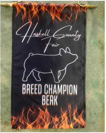 Champion Livestock Banners, Custom Stock Show Award, Livestock Show, Rodeo Award, FFA, 4-H, Banquet Award